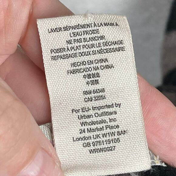 Free People Kellen Winter Oversized Scarf Striped Blue Brown Black Gray 25 X 78 - Picture 8 of 10